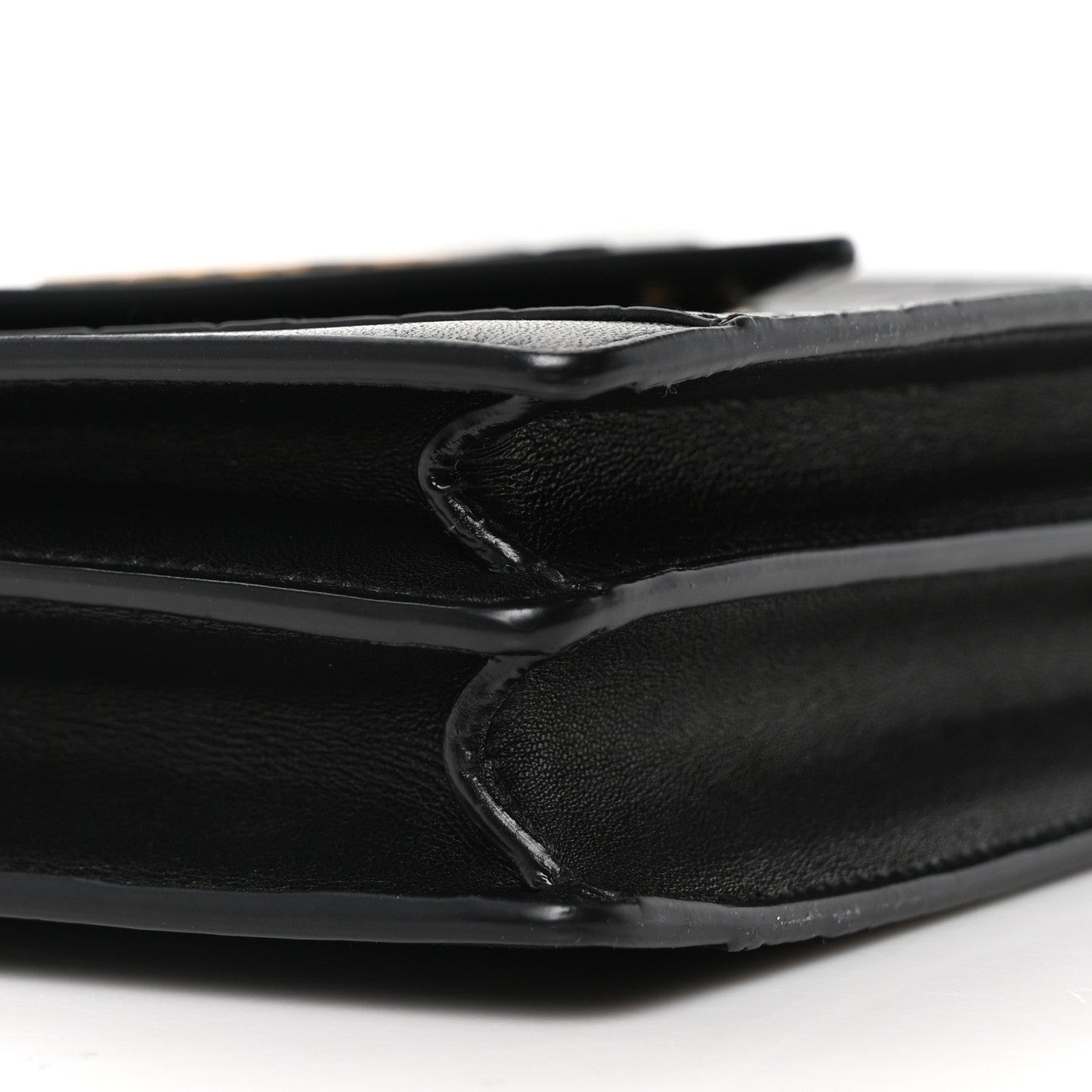 Calfskin Crocodile Embossed Gaby Satchel Black