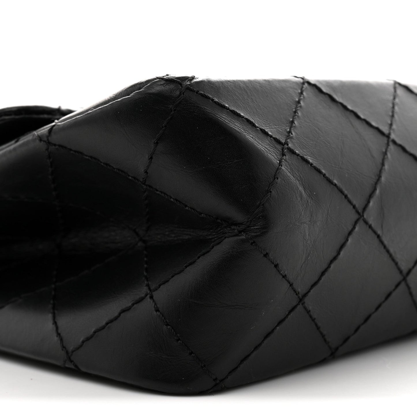 Aged Calfskin Quilted 2.55 Reissue 226 Flap Black