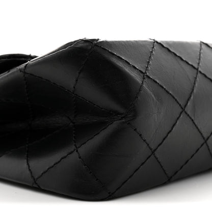 Aged Calfskin Quilted 2.55 Reissue 226 Flap Black