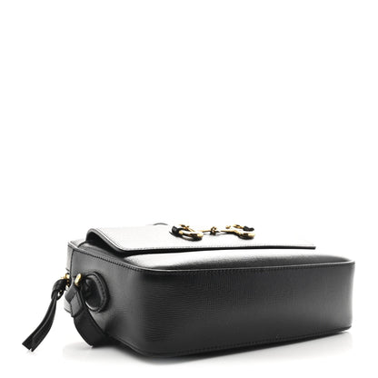 Textured Calfskin Small Horsebit 1955 Shoulder Bag Black