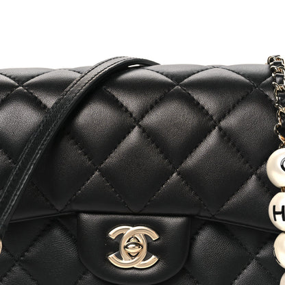 Lambskin Quilted Small My Precious Flap Black