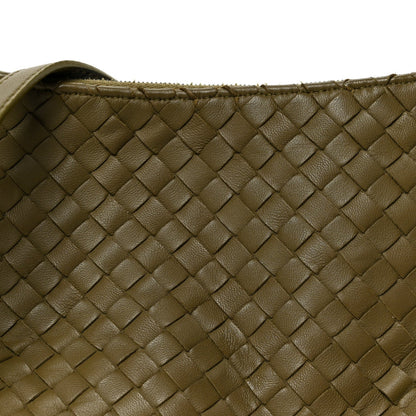 Nappa Intrecciato Crossbody Olive