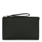Calfskin Gancini Embossed Wristlet Clutch Dark Green