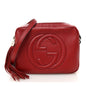 Pebbled Calfskin Small Soho Disco Bag Tabasco Red