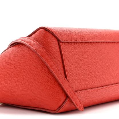 Grained Calfskin Nano Belt Bag Coral