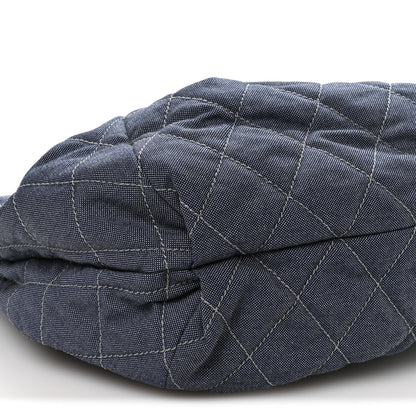 Denim Quilted Large Stretch Spirit Cabas Blue