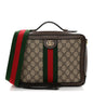 GG Supreme Monogram Web Small Ophidia Top Handle Shoulder Bag Brown