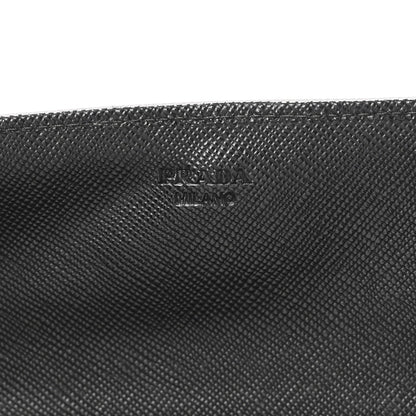 Saffiano Metal Oro Chain Wallet Black