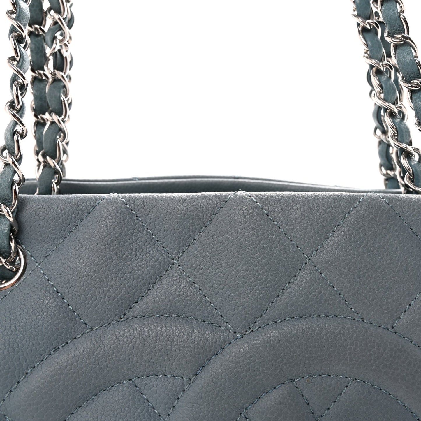 Caviar Quilted CC Timeless Soft Tote Blue