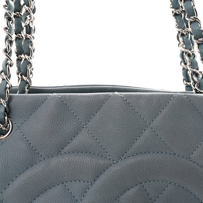 Caviar Quilted CC Timeless Soft Tote Blue