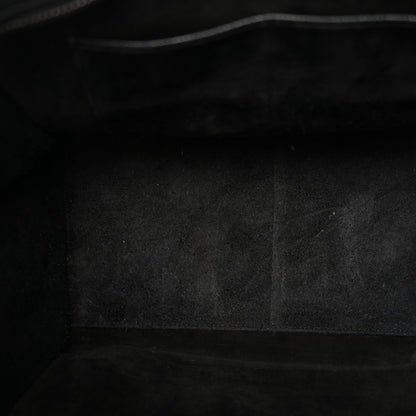 Drummed Calfskin Mini Luggage Black