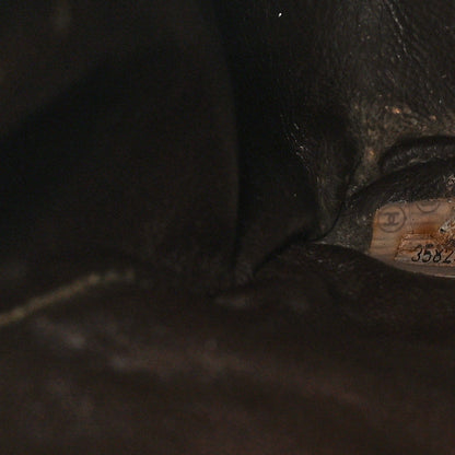 Suede Quilted Tote Brown