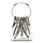 Metallic Patent Bon Bon Bag Silver