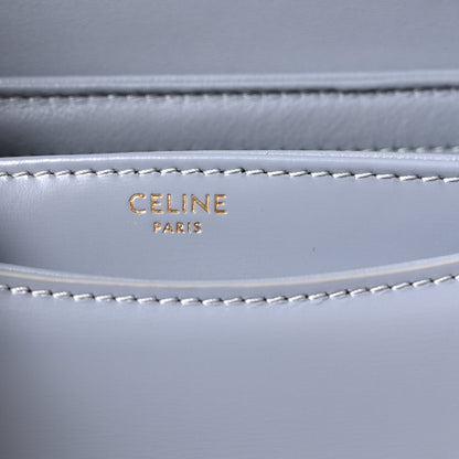 Shiny Calfskin Teen Besace Blue Grey