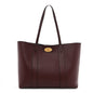 Small Classic Grain Bayswater Tote Burgundy Oxford Blue