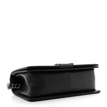 Caviar Quilted Medium Boy Flap Black