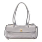 Grained Calfskin Urban Essentials Small Shopping Bag Grey