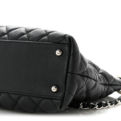 Caviar Quilted Easy Zip Tote Black