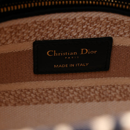 Canvas Embroidered Medium Tie And Dior Lady D-Lite Multicolor