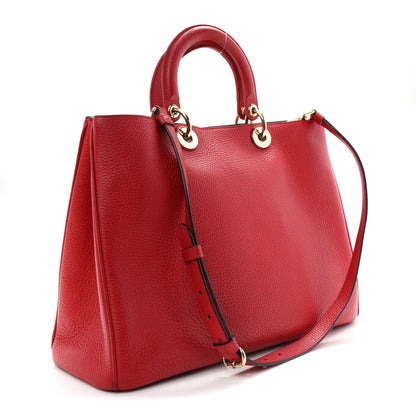 Calfskin Medium Diorissimo Tote Red