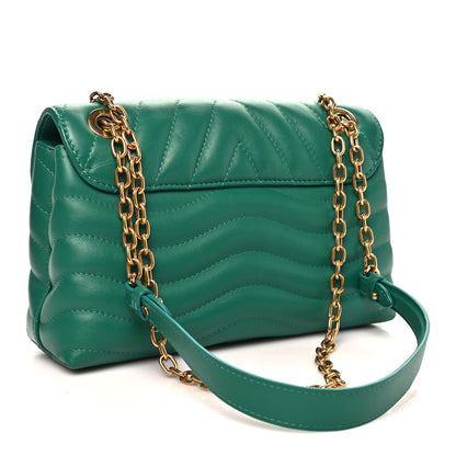 Calfskin New Wave Chain Bag MM NM Emerald