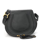 Grained Calfskin Medium Marcie Saddle Bag Iron Grey