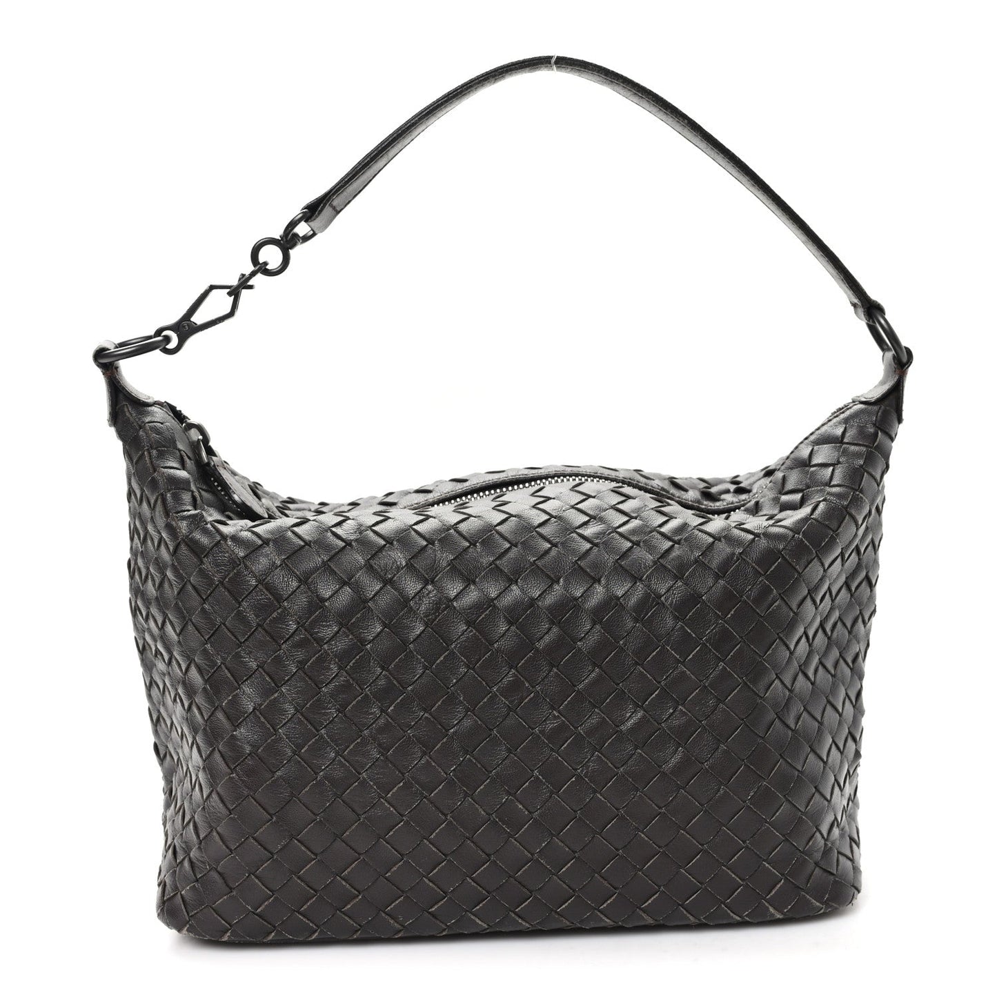 Nappa Intrecciato Small Shoulder Bag Ebano