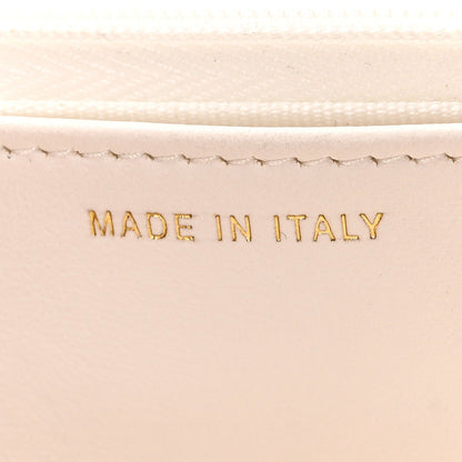 Lambskin Quilted Resin CC Mini Flap Bag White Black