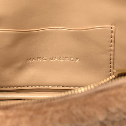 Faux Fur Calfskin Mini The Teddy J Marc Shoulder Bag Camel