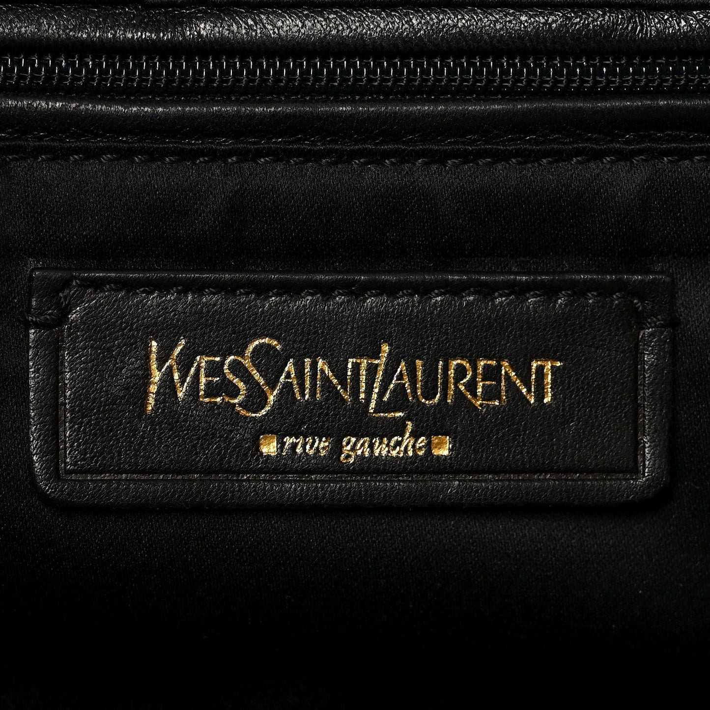 Textured Patent Y-Mail Tote Black