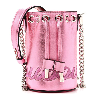 Metallic Calfskin Mary Jane Bucket Confettis