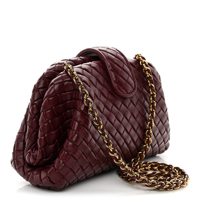 Nappa Intrecciato Small The Lauren 1980 Clutch With Chain Barolo