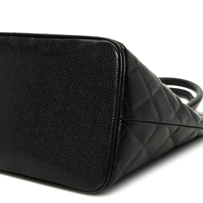 Caviar Quilted Medallion Tote Black