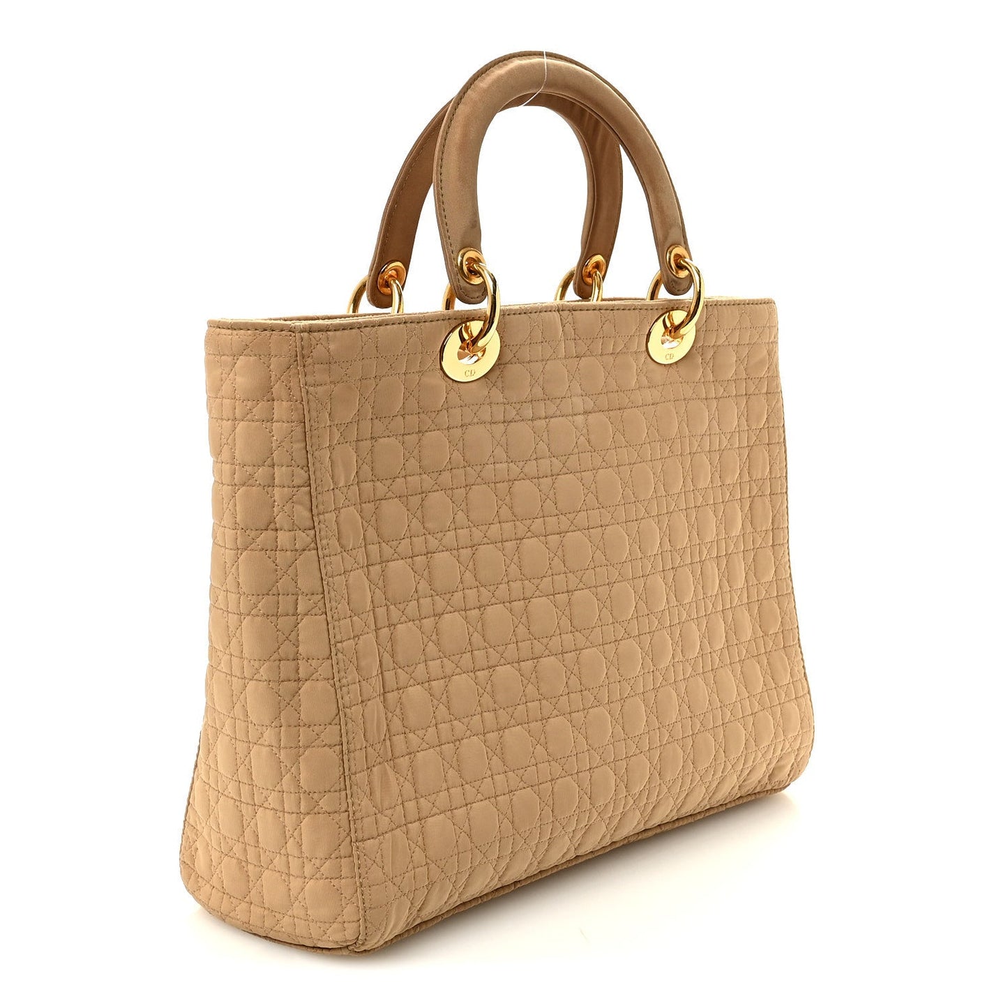 Nylon Cannage Large Lady Dior Tan