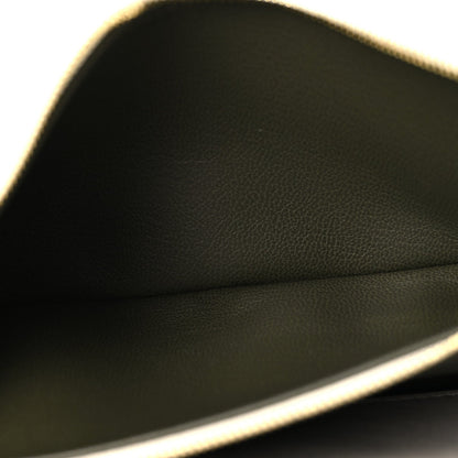 Lambskin Embossed Monogram Pochette Coussin Crossbody Creme