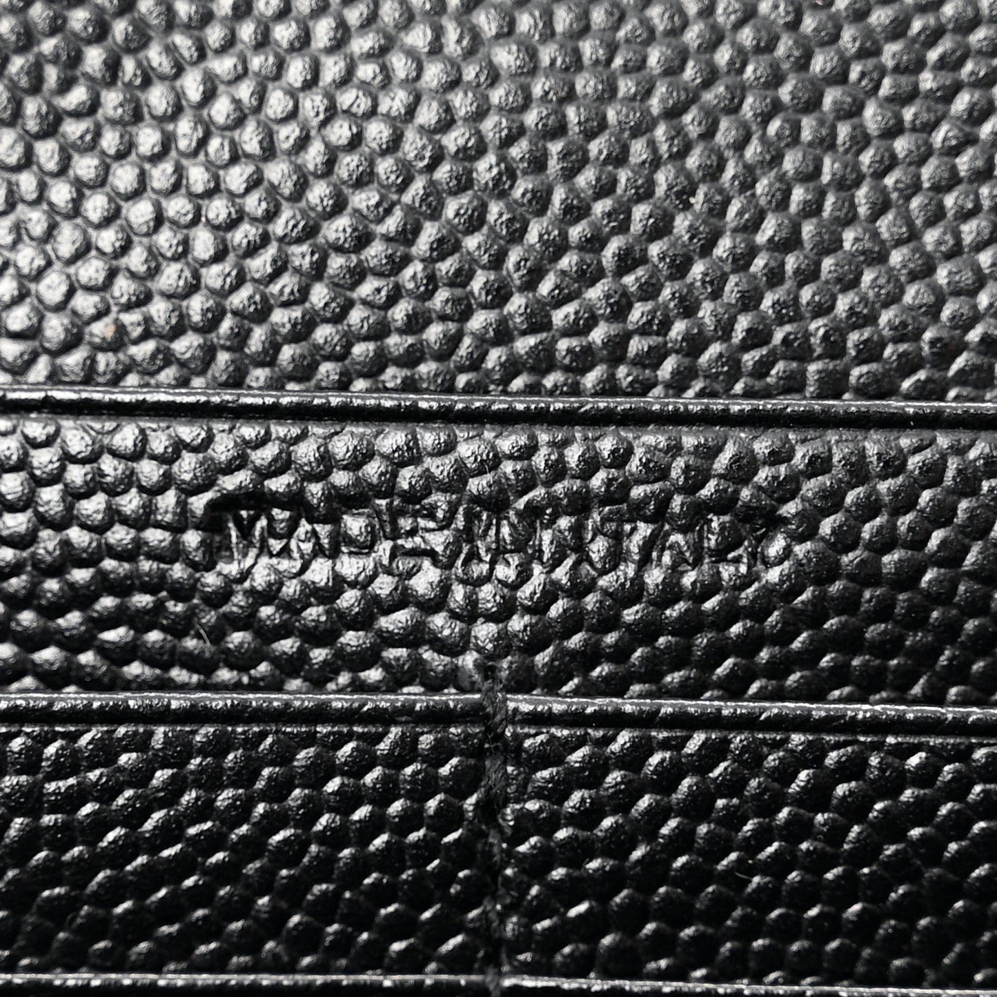 Grain De Poudre Matelasse Chevron Monogram Chain Wallet Black