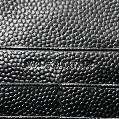 Grain De Poudre Matelasse Chevron Monogram Chain Wallet Black