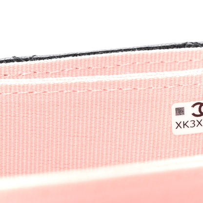 Lambskin Quilted Mini Wallet on Chain WOC Black Pink