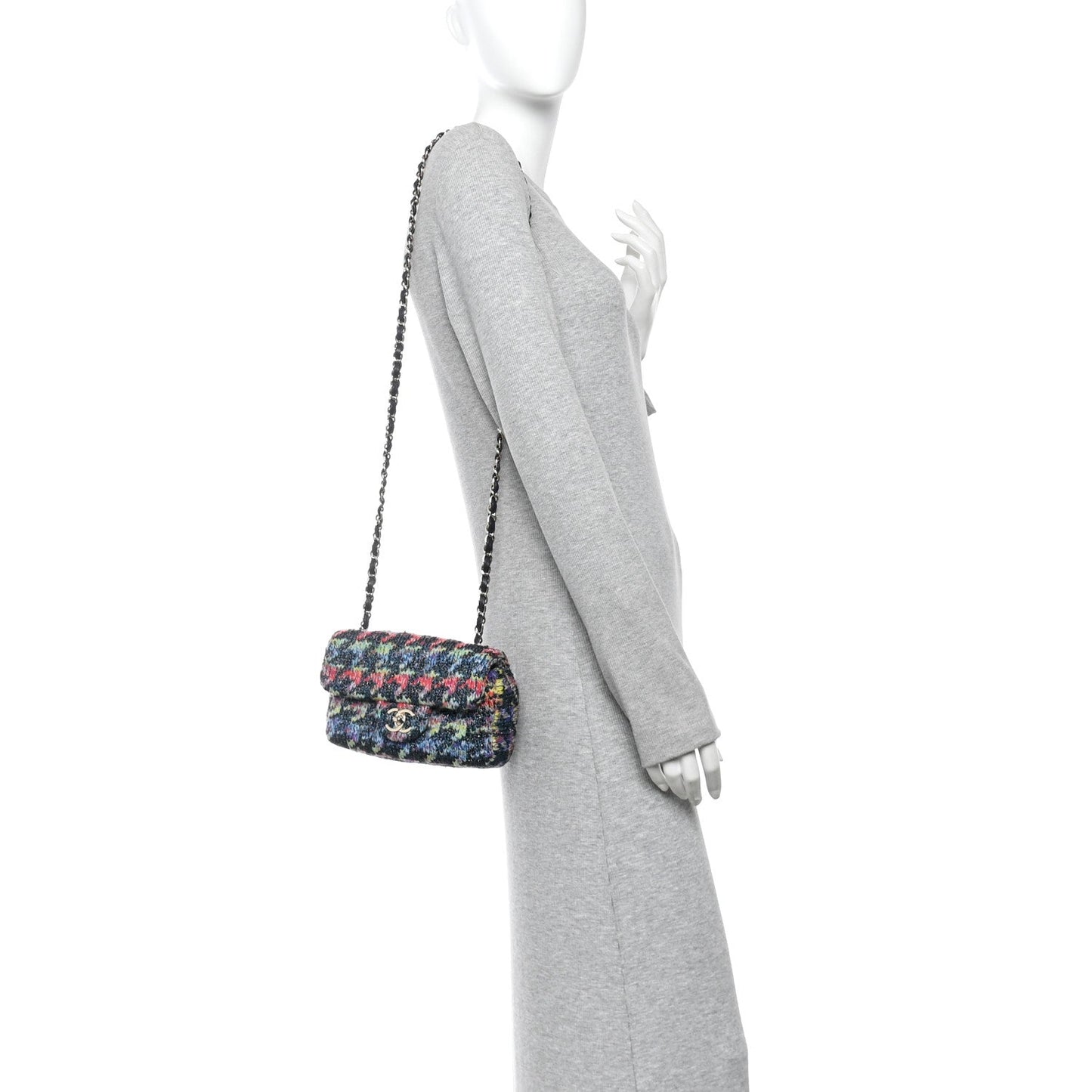 Knit Mini Rectangular Flap Multicolor