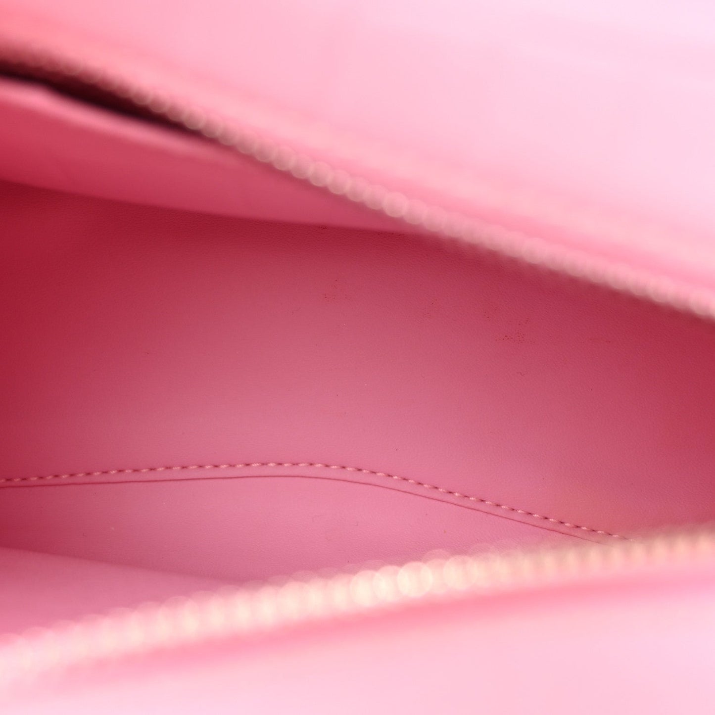 Semi Shiny Calfskin Crocodile Embossed Neo Classic Silver Hardware Mini City Pink