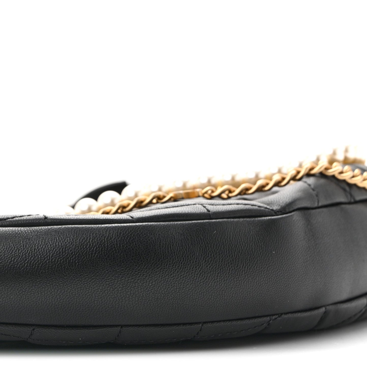 Lambskin Quilted All About Chains Hobo Black
