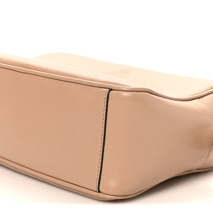Glace Calfskin Embossed Logo Crossbody Cammeo