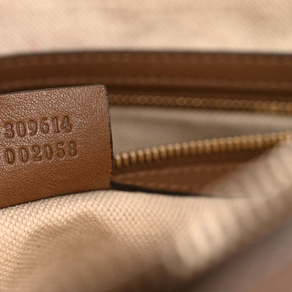 GG Supreme Monogram Medium Nice Top Handle Dome Bag Brown