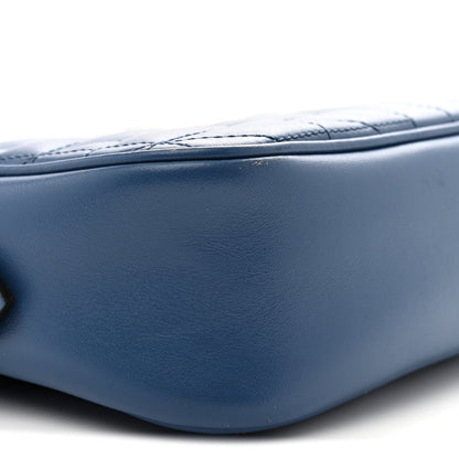 Calfskin Matelasse Aria Small GG Marmont Chain Shoulder Bag Clear Blue