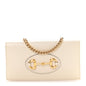 Boarded Plutone Calfskin Horsebit 1955 Wallet On Chain Mystic White