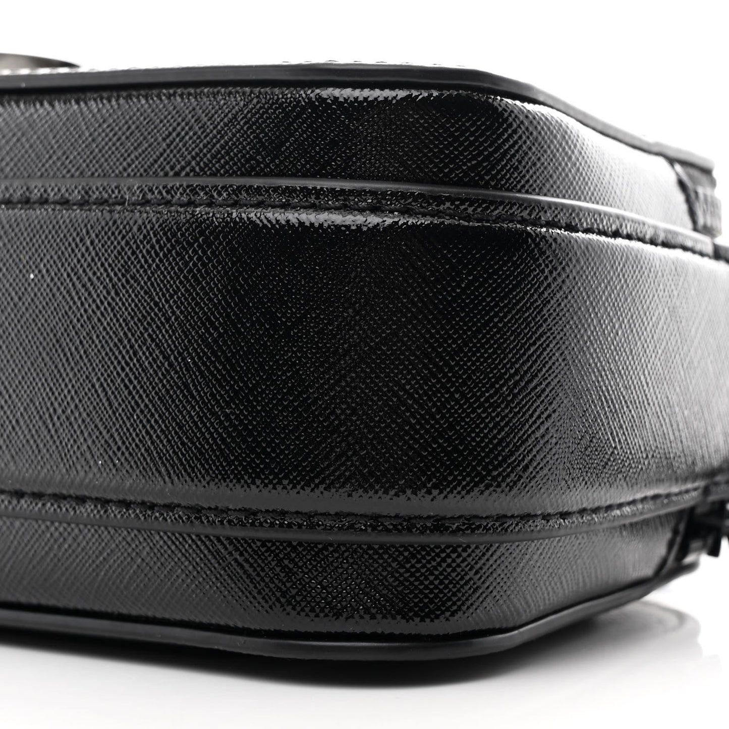 Saffiano Slingshot Shoulder Bag Black