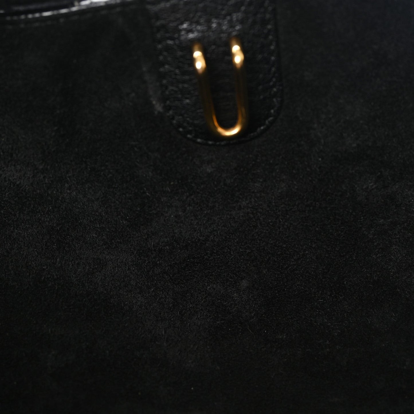 Soft Grained Calfskin Sangle Bucket Bag Black