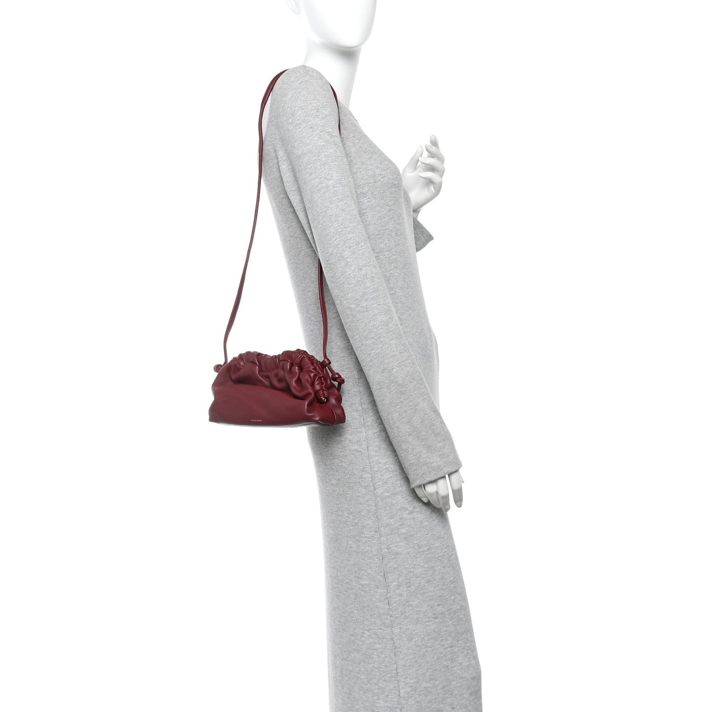 Lambskin Mini Cloud Clutch Pomegranate