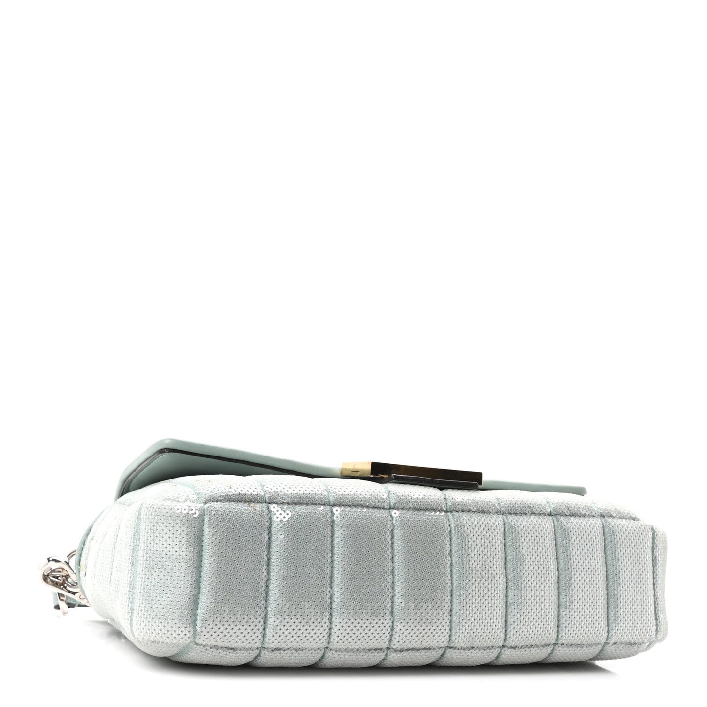 Sequin Paillettes Nappa Baguette Light Blue