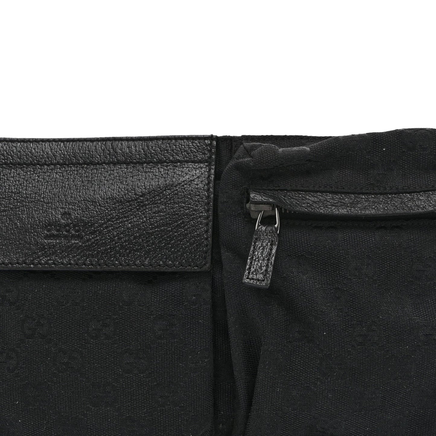 GG Monogram Double Pocket Belt Bag Black